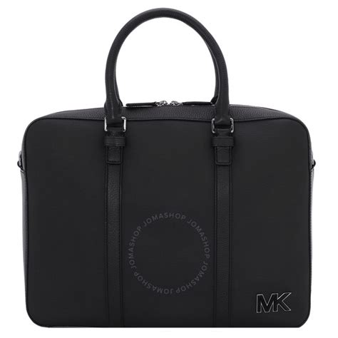 michael kors lg briefcase leather black 33s7sosa3l|Michael Kors Hudson Briefcase .